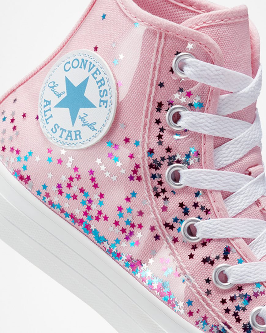 Zapatillas Altas Converse Chuck Taylor All Star Encapsulated Glitter Niña Naranjas Rosas Azules | PE 8P4025